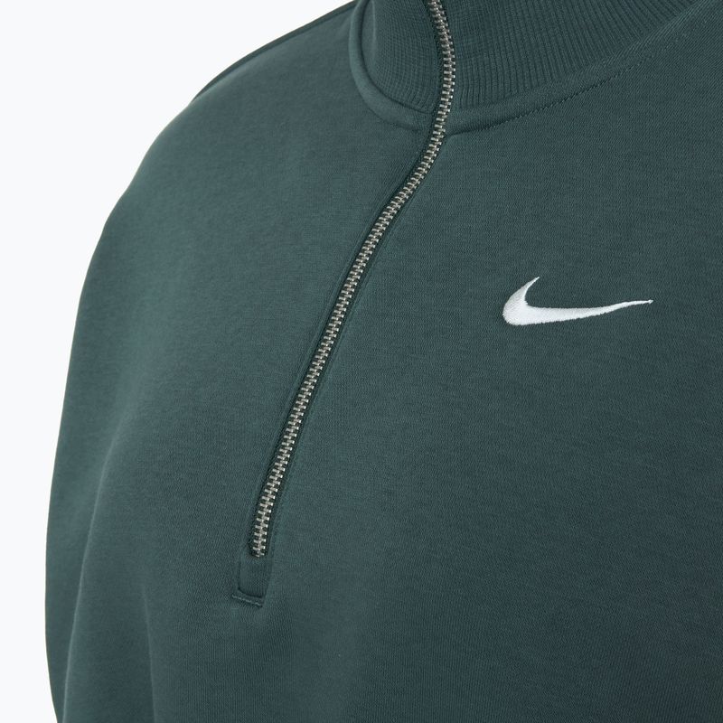 Women's Nike Sportswear Phoenix Fleece 1/2 Zip Cropped vintage green/ sail sweatshirt 3