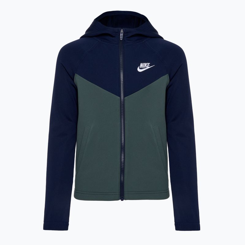 Nike Sportswear children's tracksuit obsidian/ vintage green/ obsidian/ white 2