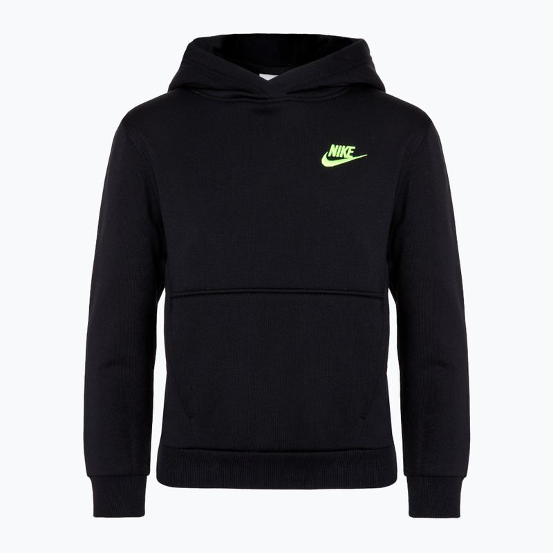 Nike Sportswear Club Fleece children's sweatshirt black/yellow