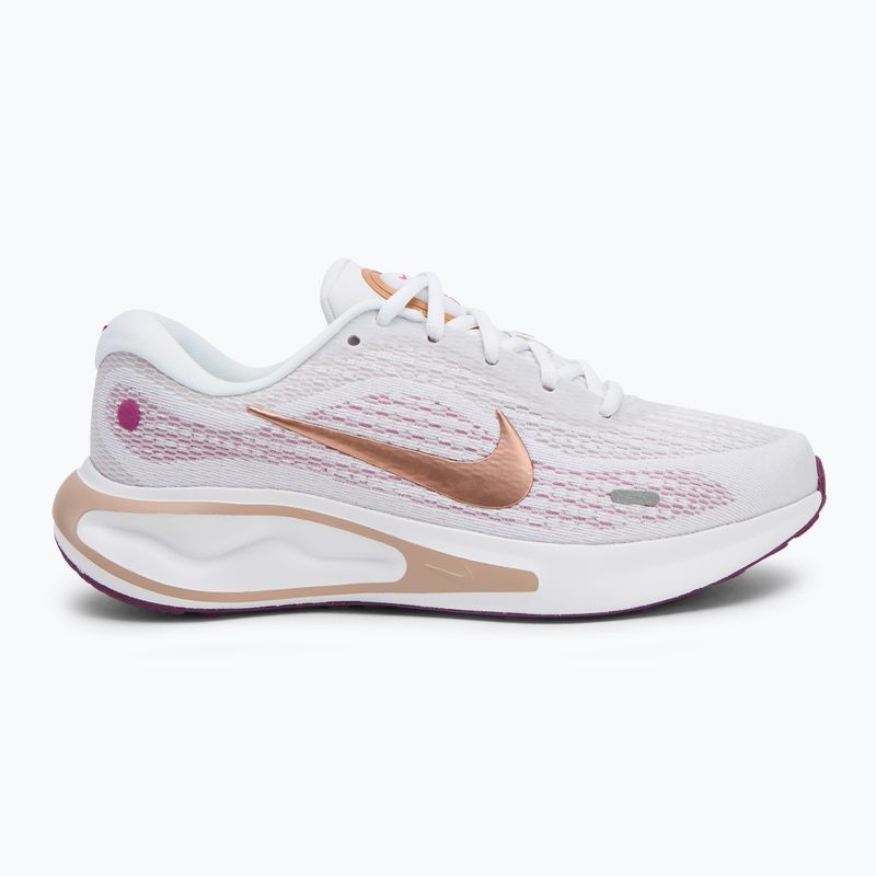 Nike Journey Run women's running shoes white/hot fuchsia/ platinumviolet/ metallicredbronze 2