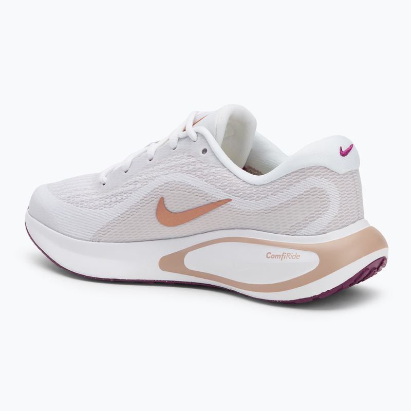 Nike Journey Run women's running shoes white/hot fuchsia/ platinumviolet/ metallicredbronze 3