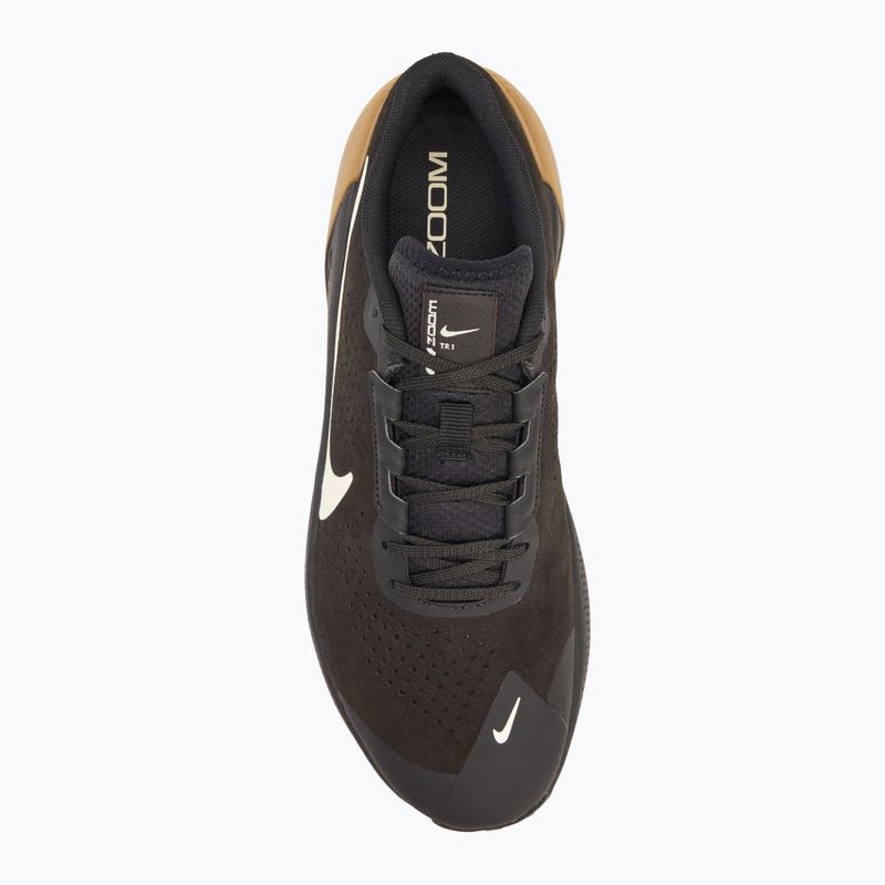 Men's training shoes Nike Air Zoom TR 1 black/ gum light brown/ coconut milk 5