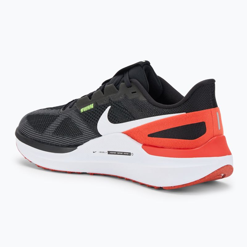 Men's running shoes Nike Structure 25 black/white/picante red 3