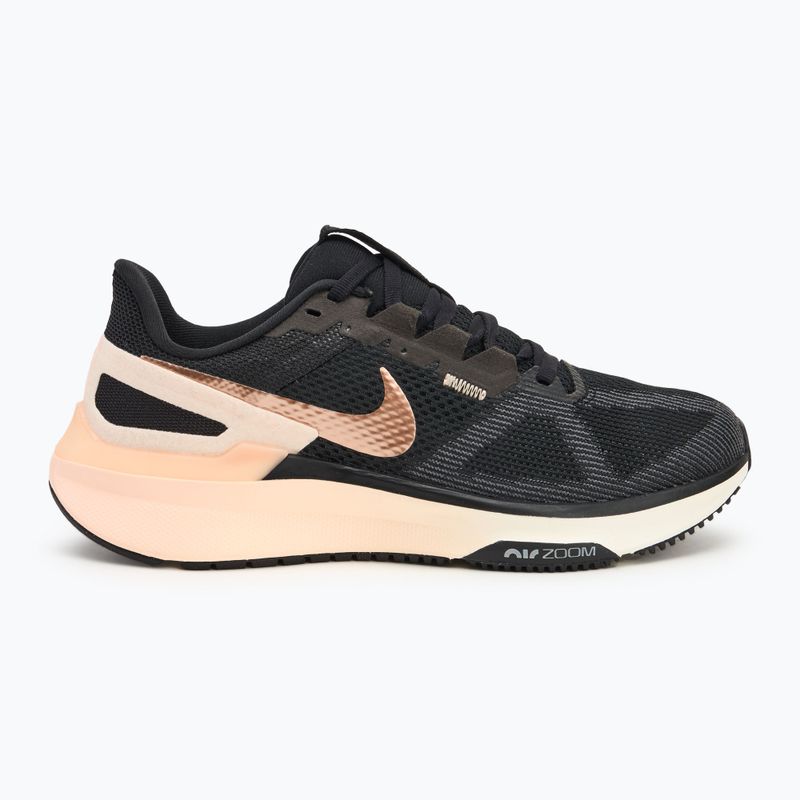 Nike Structure 25 women's running shoes black/crimson tint/ anthracite/metallic red bronze 2