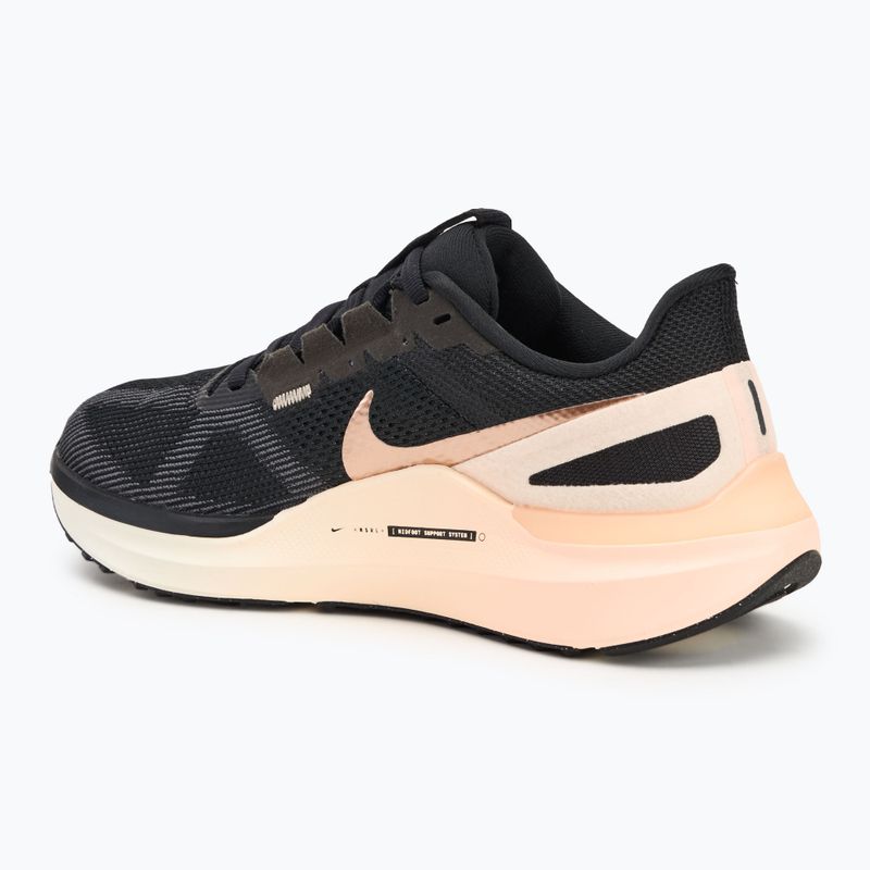 Nike Structure 25 women's running shoes black/crimson tint/ anthracite/metallic red bronze 3