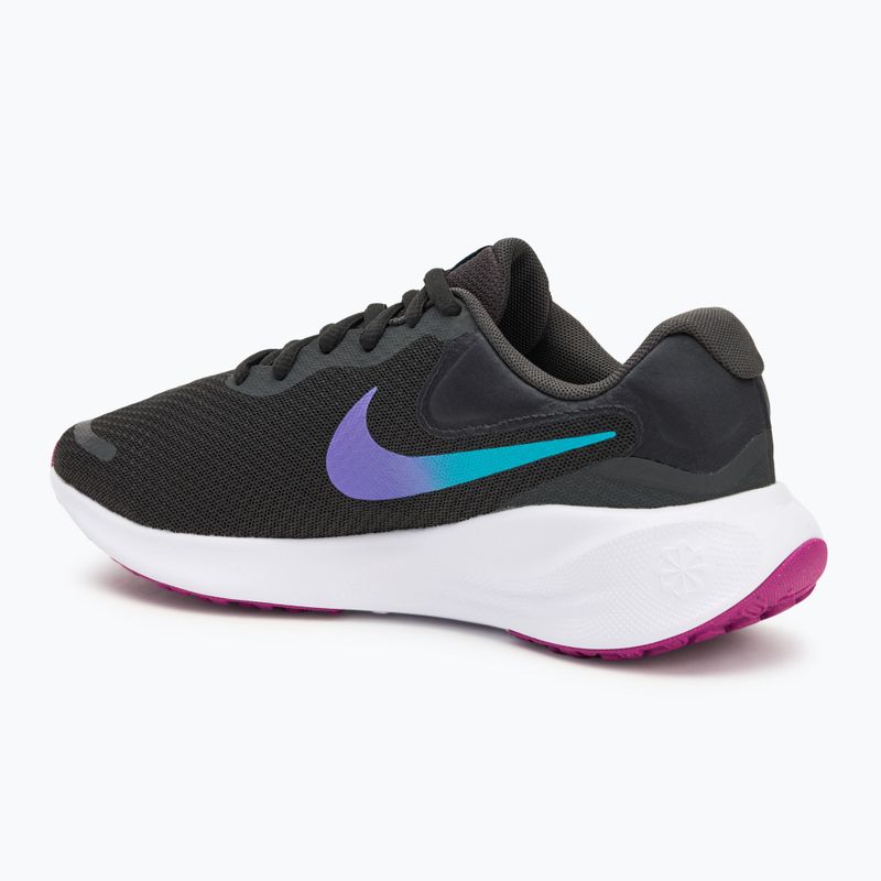 Nike Revolution 7 women's running shoes dark smoke grey/hyper violet/white/dusty cactus 3