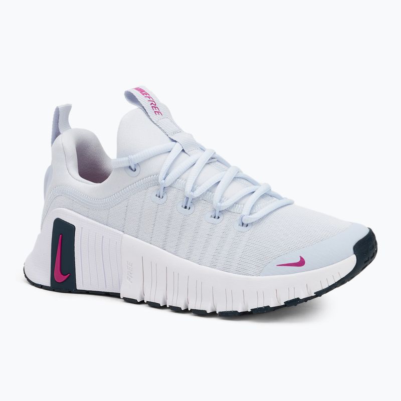 Nike Free Metcon 6 grey / armory navy / hot fuchsia women's training shoes