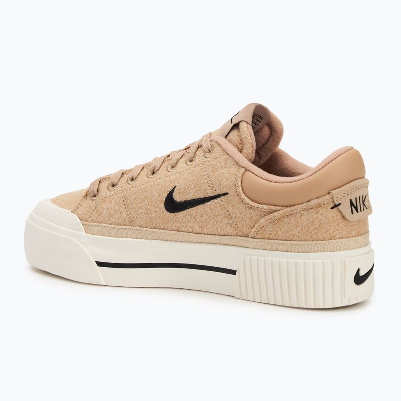 Nike Court Legacy Lift women's shoes hemp/sail/sanddrift/black 3