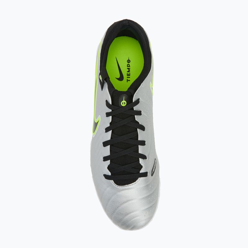 Men's football boots Nike Tiempo Legend 10 Pro TF metallic silver/volt/black 5