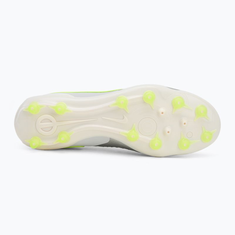 Nike Legend 10 Pro Ag-Pro men's football boots metallic silver/ volt/ black 4