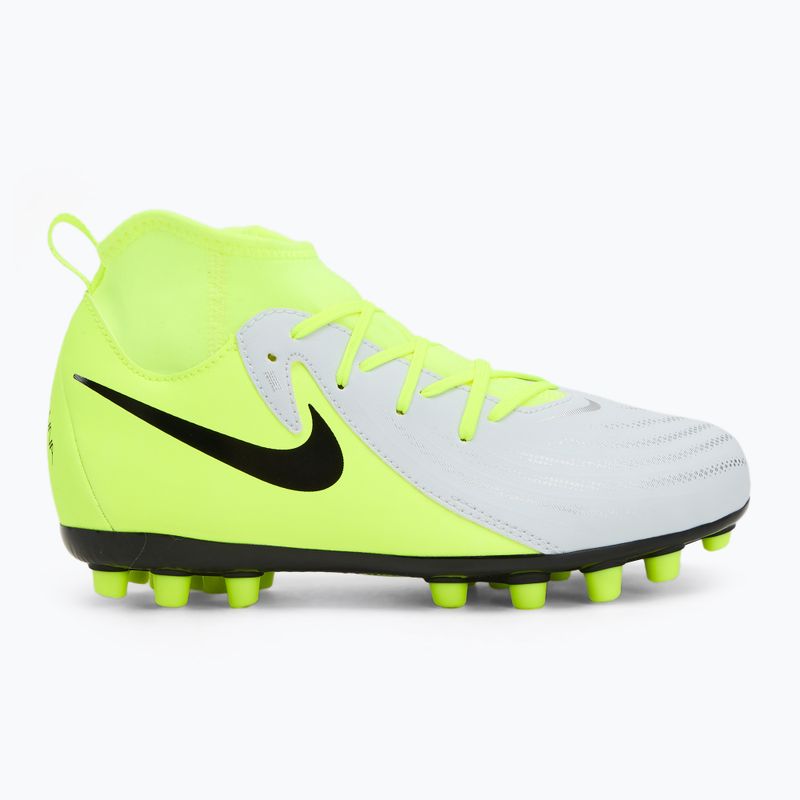 Nike Phantom Luna 2 Academy AG Jr children's football boots metallic silver/black/volt 2