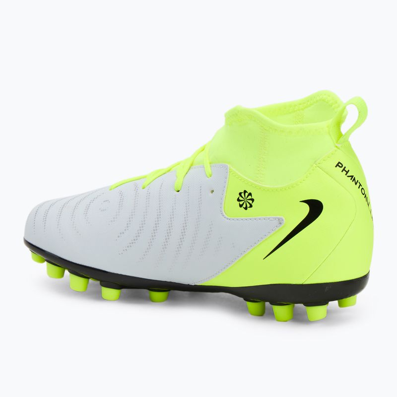 Nike Phantom Luna 2 Academy AG Jr children's football boots metallic silver/black/volt 3