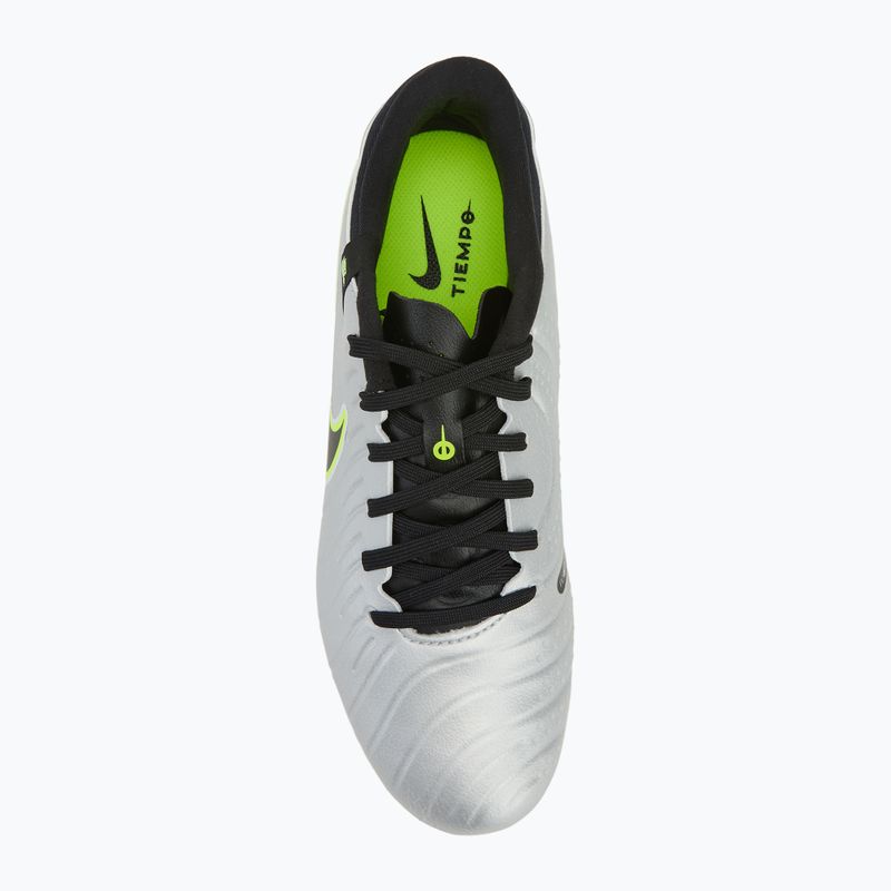 Men's football boots Nike Tiempo Legend 10 Academy FG/MG metallic silver/volt/black 5