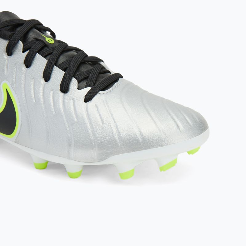 Men's football boots Nike Tiempo Legend 10 Academy FG/MG metallic silver/volt/black 7