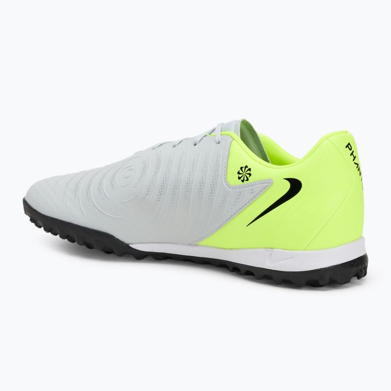 Men's football boots Nike Phantom GX 2 Academy TF metallic silver/volt/black 3
