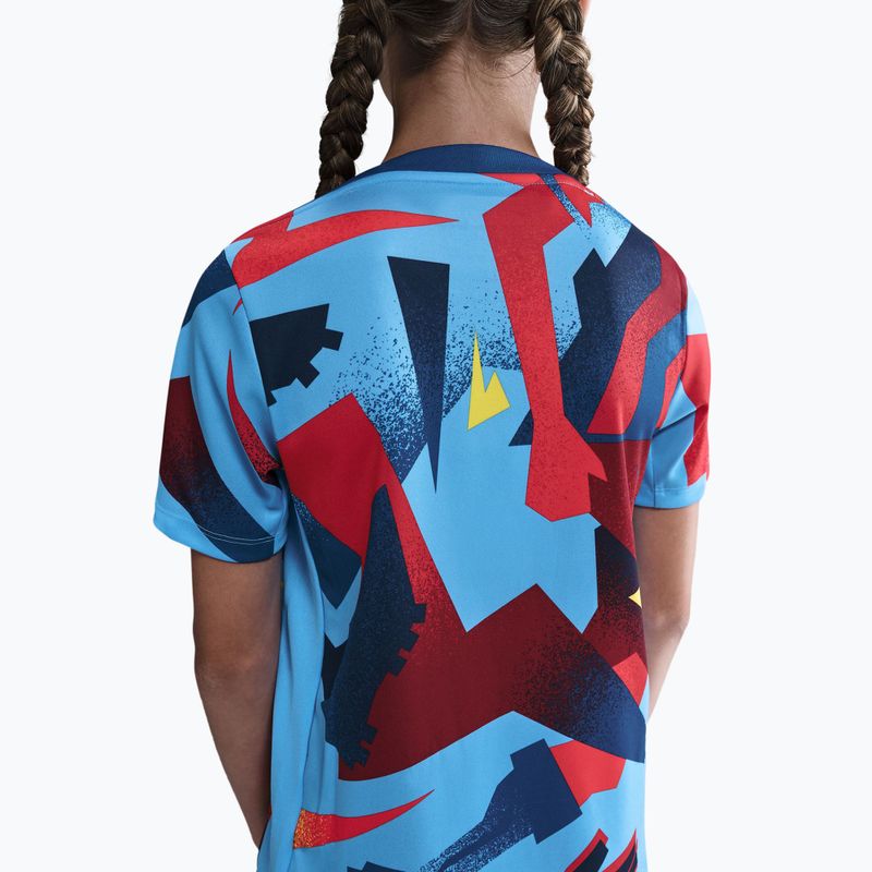 Children's football T-shirt Nike FC Barcelona Academy Pro SE Pre-Match Jr university blue/opti yellow 3