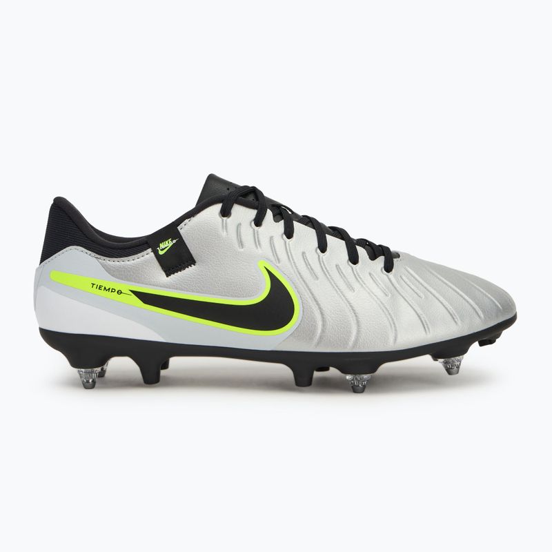 Men's football boots Nike Tiempo Legend 10 Academy SG-Pro silver/volt/black 2