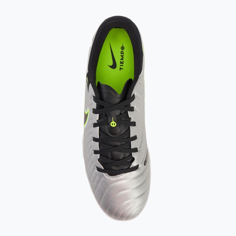 Men's football boots Nike Tiempo Legend 10 Academy TF metallic silver/volt/black 5