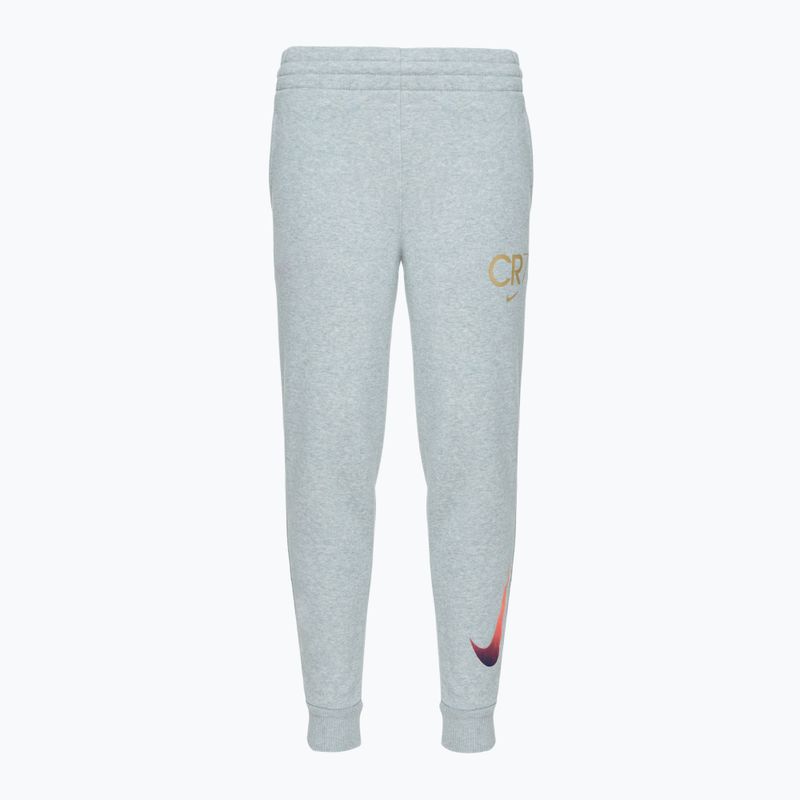 Nike CR7 Club Fleece children's trousers light smoke grey / heather / metallic gold