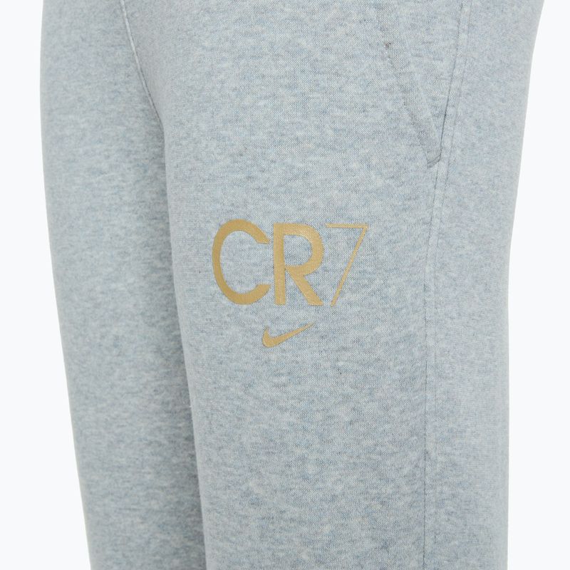 Nike CR7 Club Fleece children's trousers light smoke grey / heather / metallic gold 4