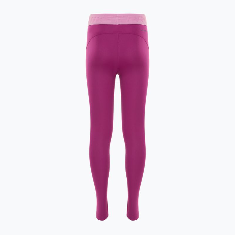 Nike Pro Dri-FIT Trainig children's training leggings hot fuchsia / black / beyond pink 2