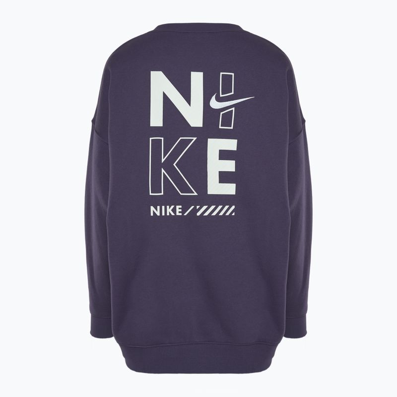 Women's sweatshirt Nike Sportswear Oversized Crew-Neck dark raisin 2