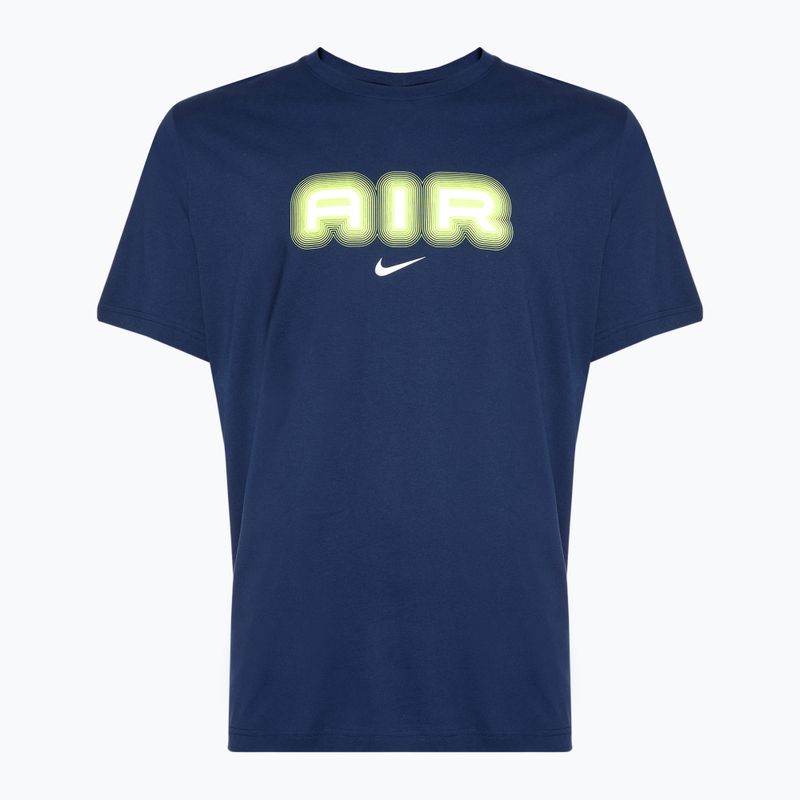 Men's Nike Air Graphic midnight navy/volt T-shirt