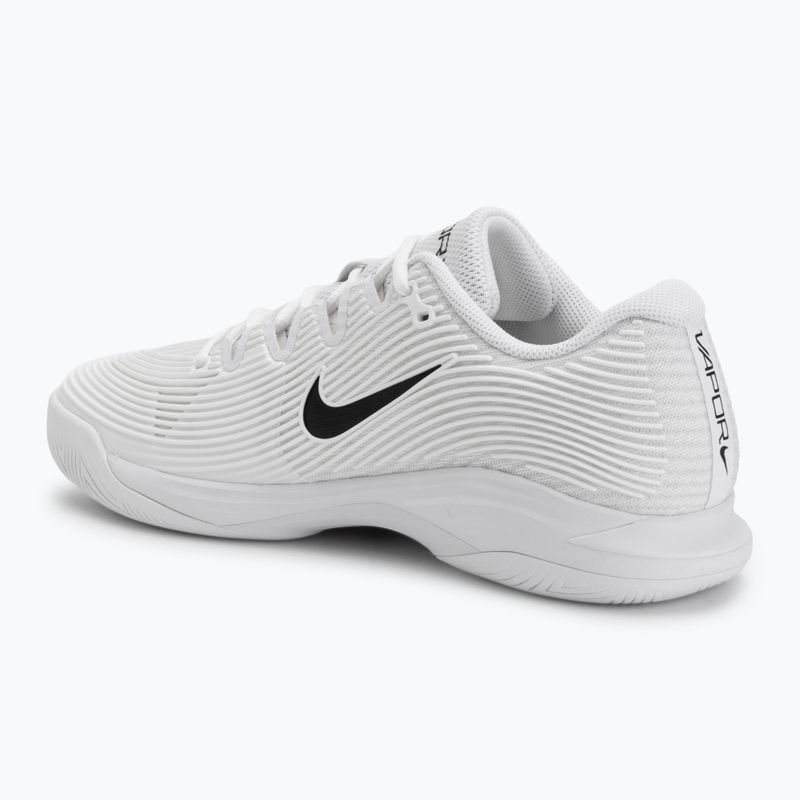 Men's tennis shoes Nike Vapor 12 white/black/radiant emerald 3