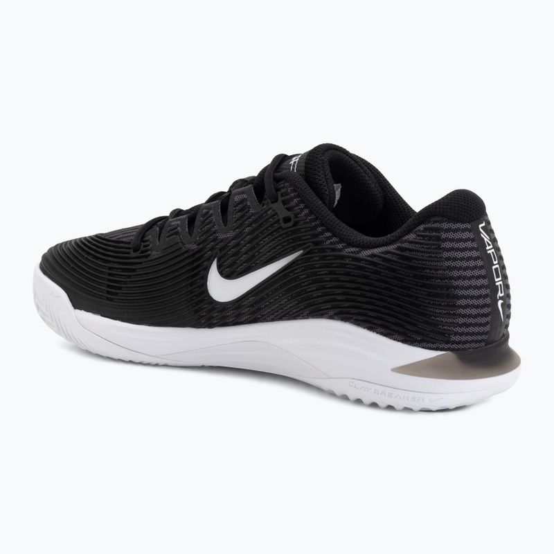 Men's tennis shoes Nike Vapor 12 Clay black/dark smoke grey/white 3