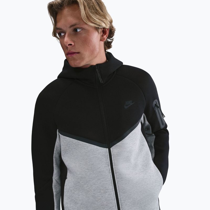 Men's sweatshirt Nike Tech black/dark grey heather/black 3