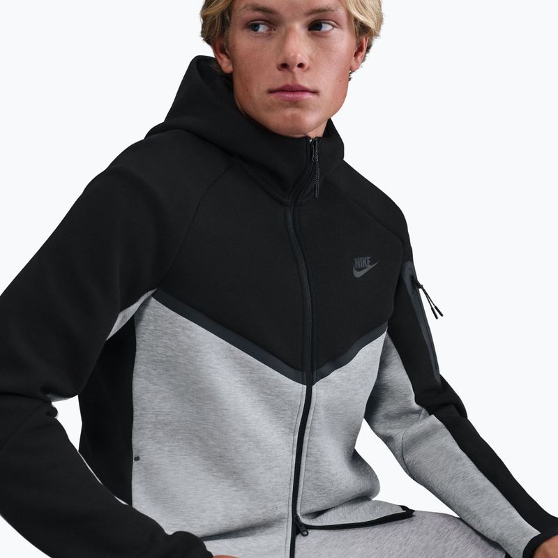 Men's sweatshirt Nike Tech black/dark grey heather/black 5