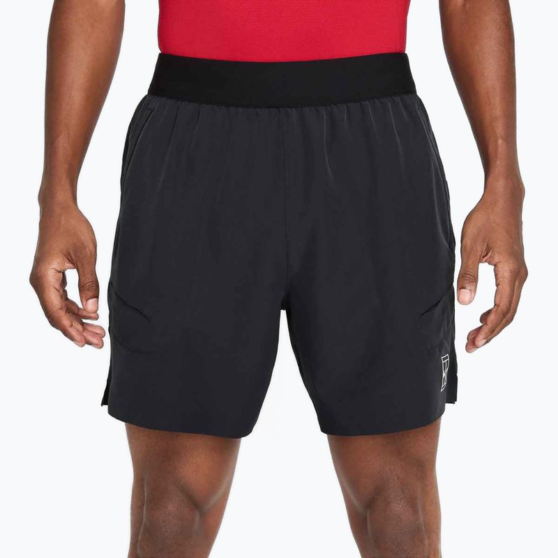 Men's Nike Court Dri-Fit Advantage 6" tennis shorts black / white 4