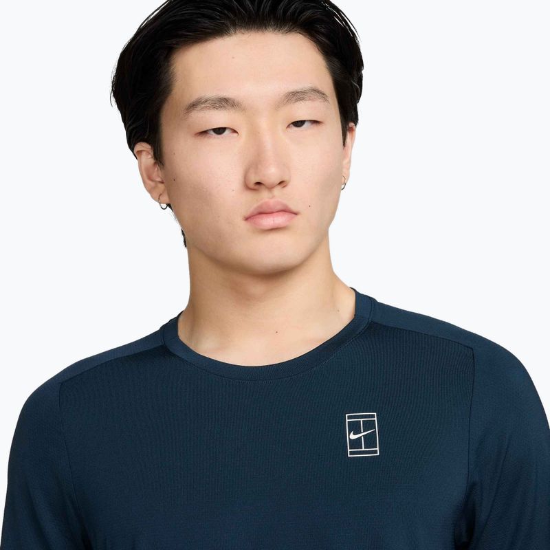 Men's Nike Court Dri-Fit Advantage tennis shirt armory navy / white 4