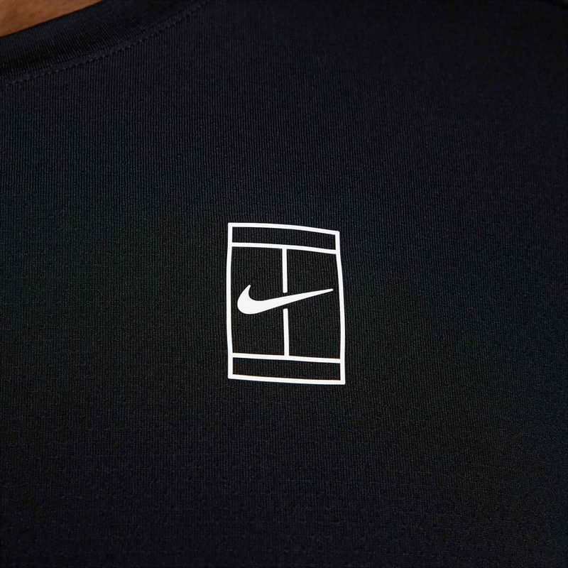 Men's Nike Court Dri-Fit Advantage tennis shirt black / white 5