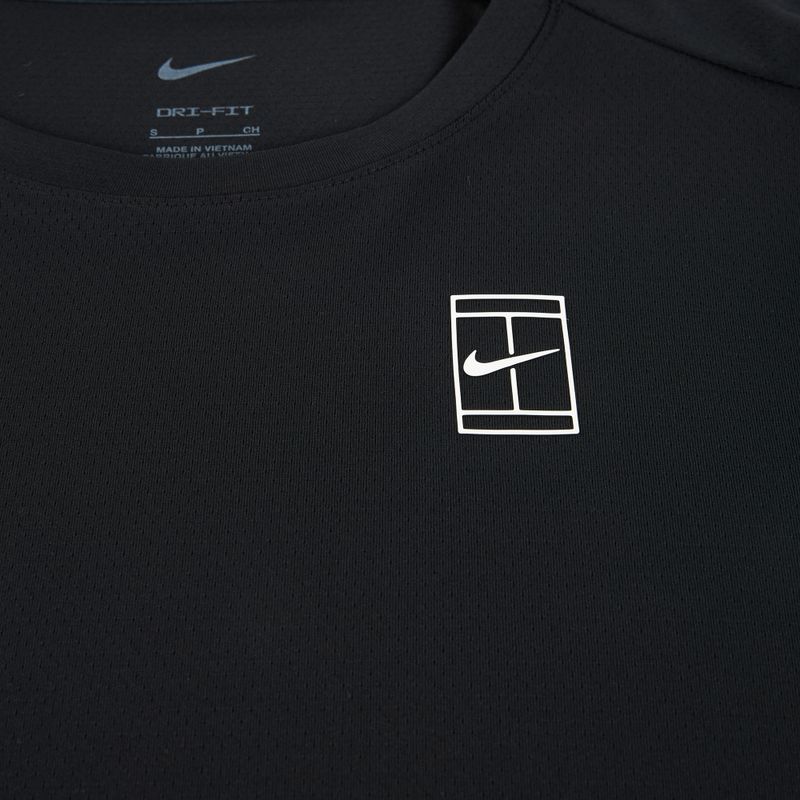 Men's tennis shirt Nike Court Dri-Fit Advantage black / white 9