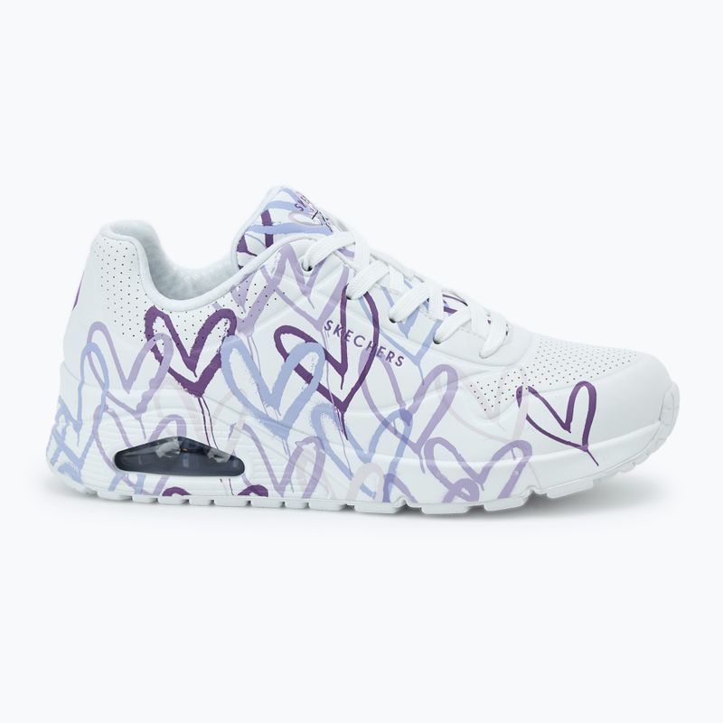 SKECHERS women's shoes JGoldcrown Uno Spread The Love white/light purple 2