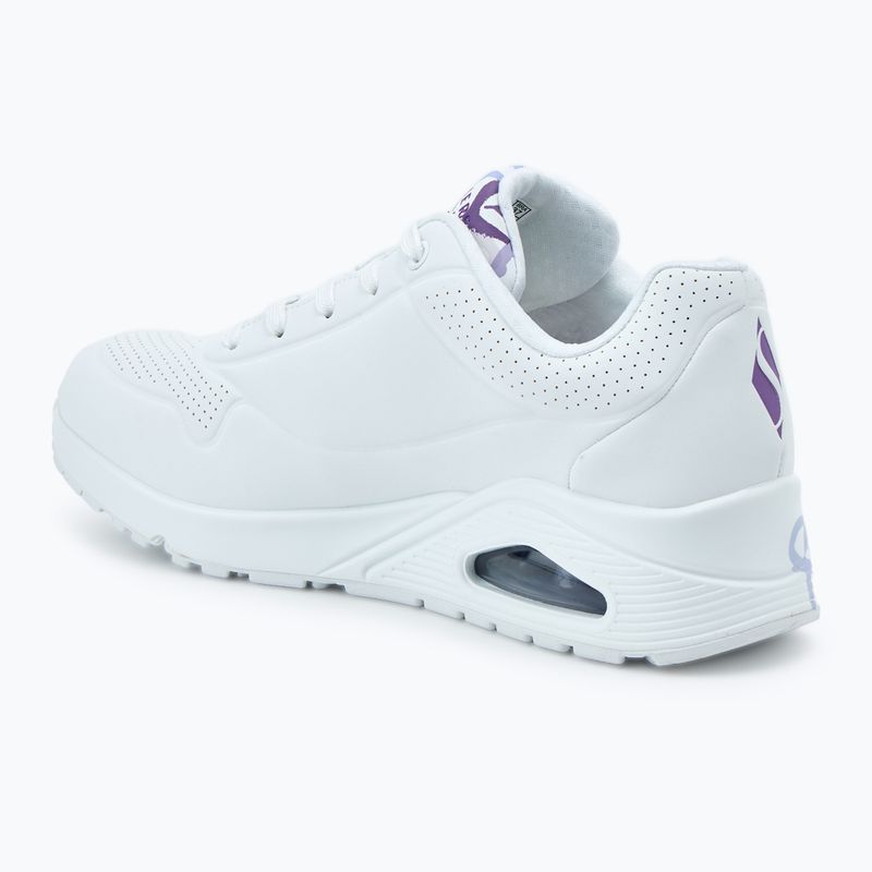 SKECHERS women's shoes JGoldcrown Uno Spread The Love white/light purple 3