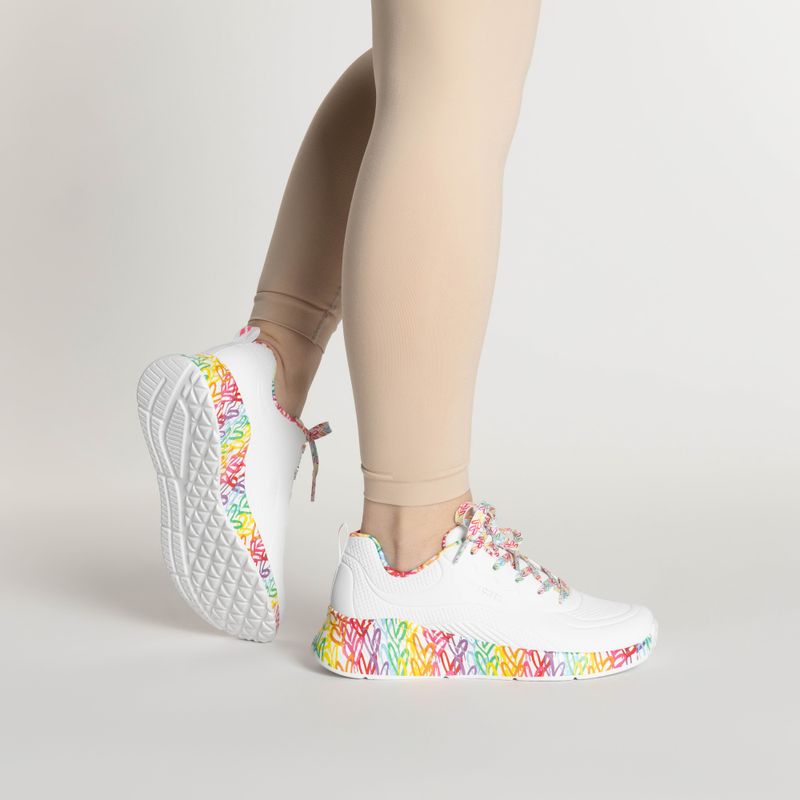 SKECHERS women's shoes Uno Lite Exuberant Hearts white/multi 2