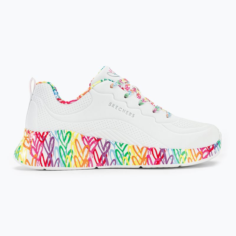 SKECHERS women's shoes Uno Lite Exuberant Hearts white/multi 3