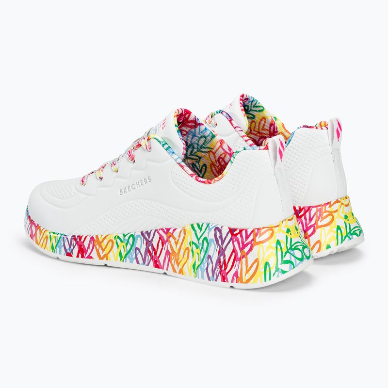 SKECHERS women's shoes Uno Lite Exuberant Hearts white/multi 4