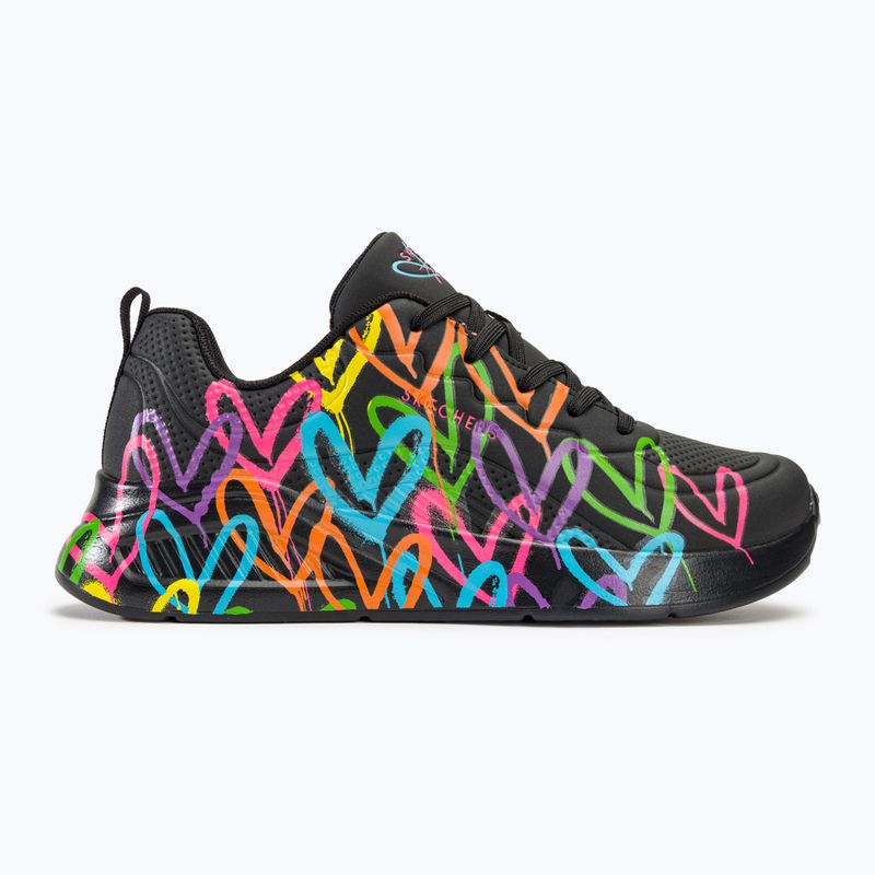 SKECHERS women's shoes Uno Lite Heart Of Hearts black/multi 2