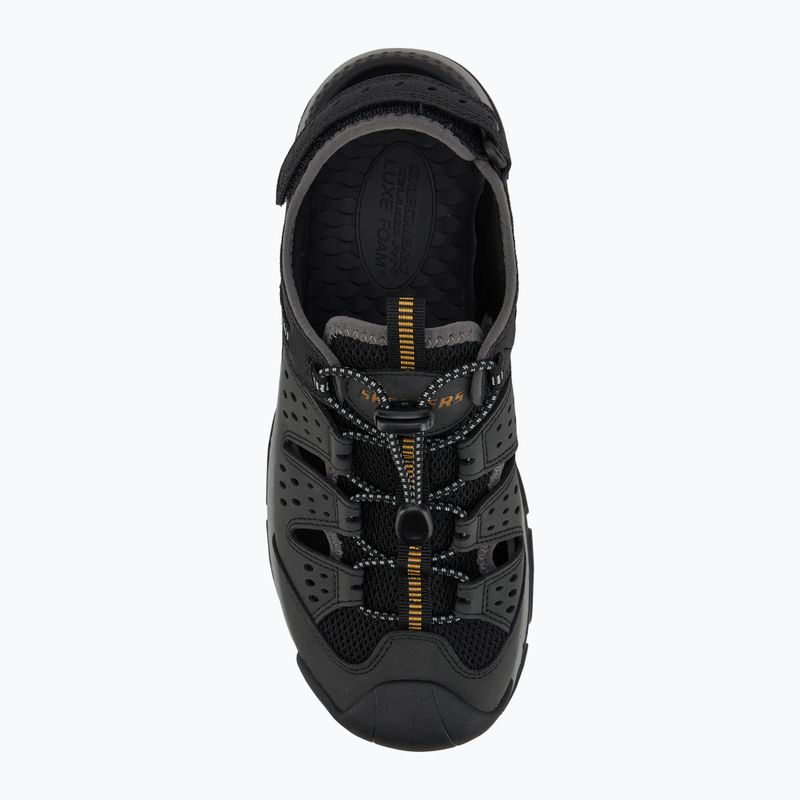 SKECHERS men's Tresmen Menard sandals black 5