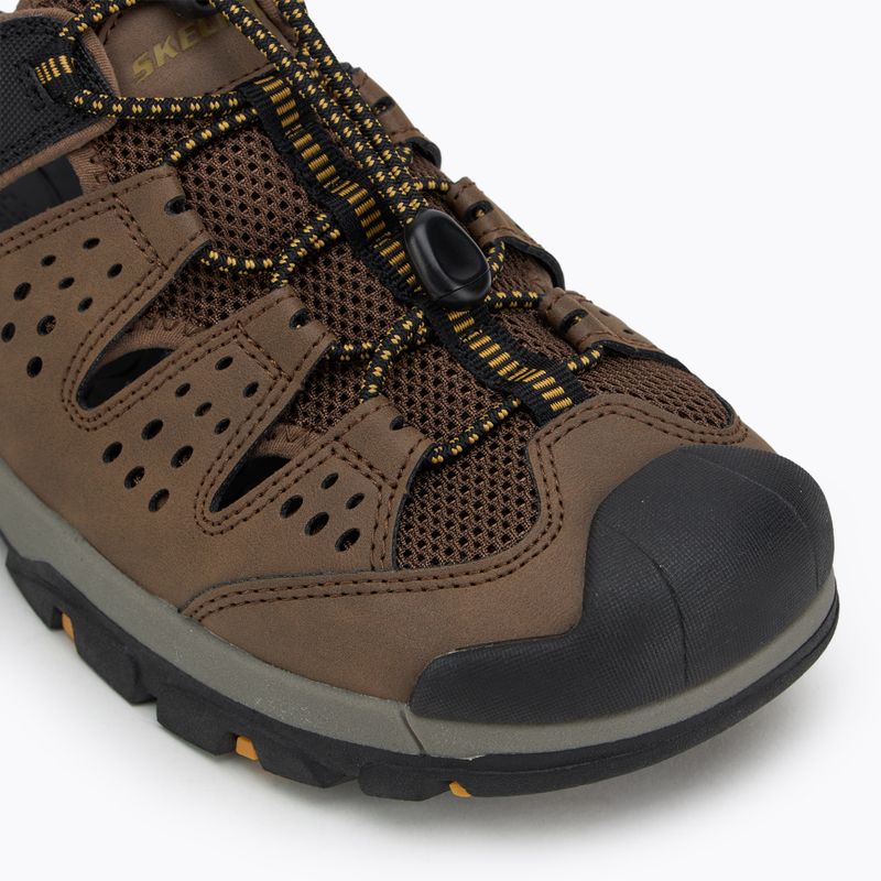 SKECHERS men's Tresmen Menard brown sandals 7