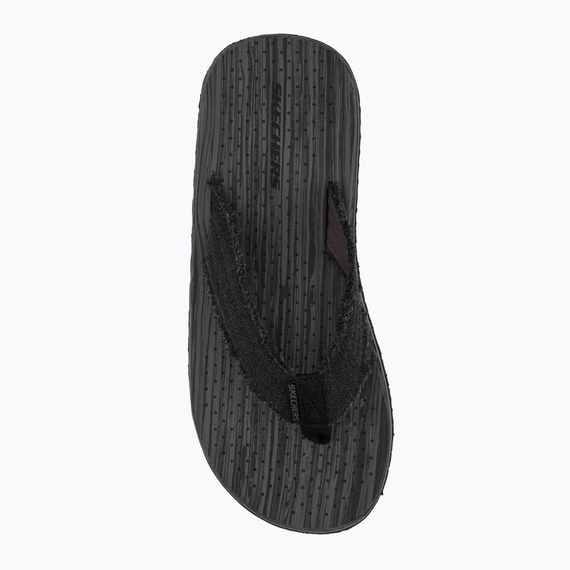 Skechers Tantric Fritz black men's flip flops 5