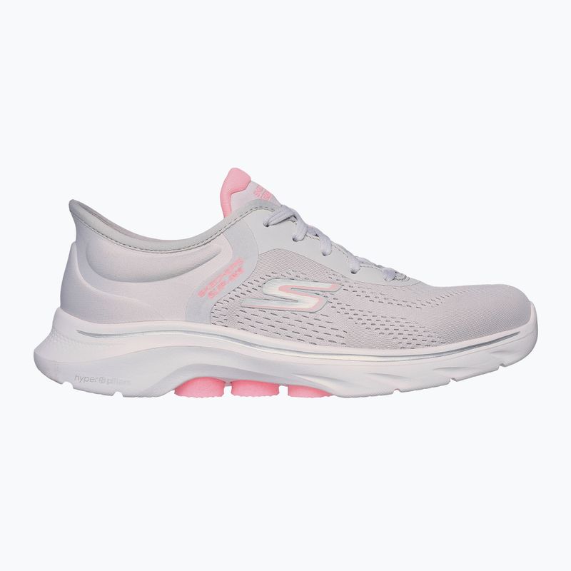 Women's SKECHERS Go Walk 7 Valin gray/pink shoes 9