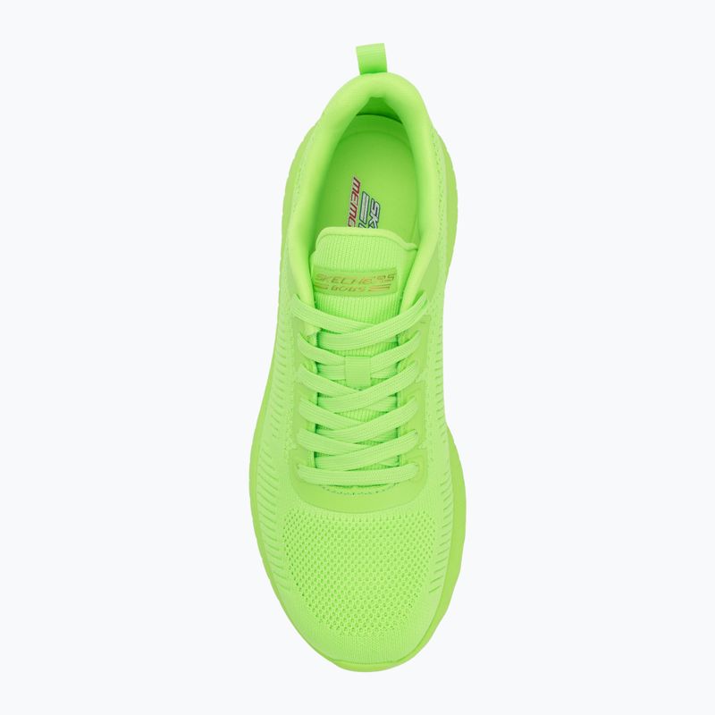 Women's SKECHERS Bobs Squad Chaos Cool Rythms lime shoes 5