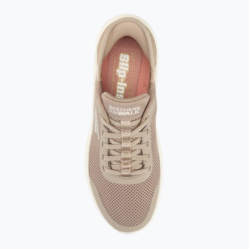 SKECHERS women's Go Walk Flex Grand Entry taupe/white shoes 6