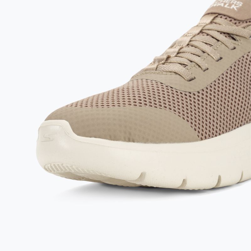 SKECHERS women's Go Walk Flex Grand Entry taupe/white shoes 8