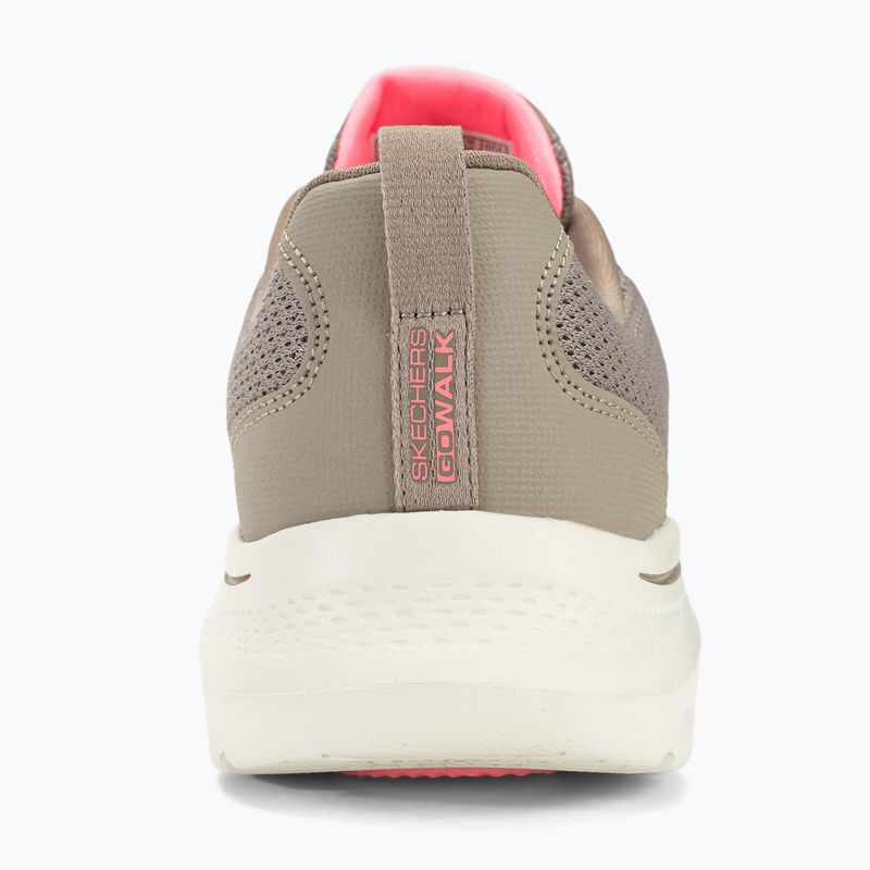 Women's SKECHERS Go Walk 7 Clear Path taupe/pink shoes 7