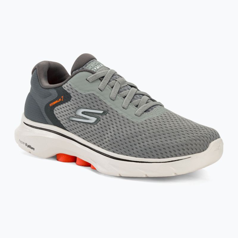 Men's shoes SKECHERS Go Walk 7 The Construct grey/white/orange
